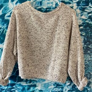 Me to We cream oversized knit sweater